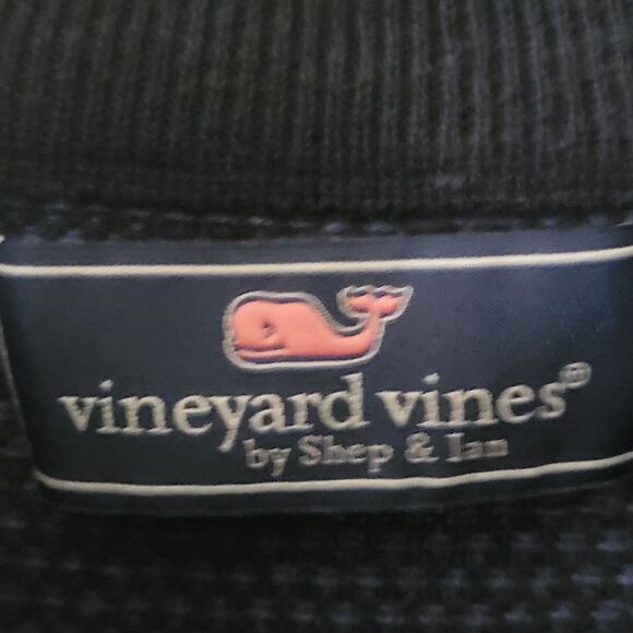 Vineyard Vines Wool Blend Sweater Mens M Blue 1/4 Zip Geometric Corp Core Casual - Picture 11 of 14